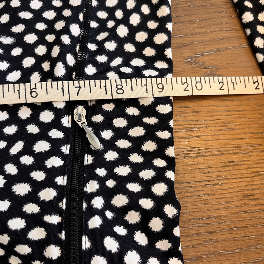 Christine Alexander Black & White Swirling Dot Pebble Print Zip Jacket Size XL - Picture 11 of 13